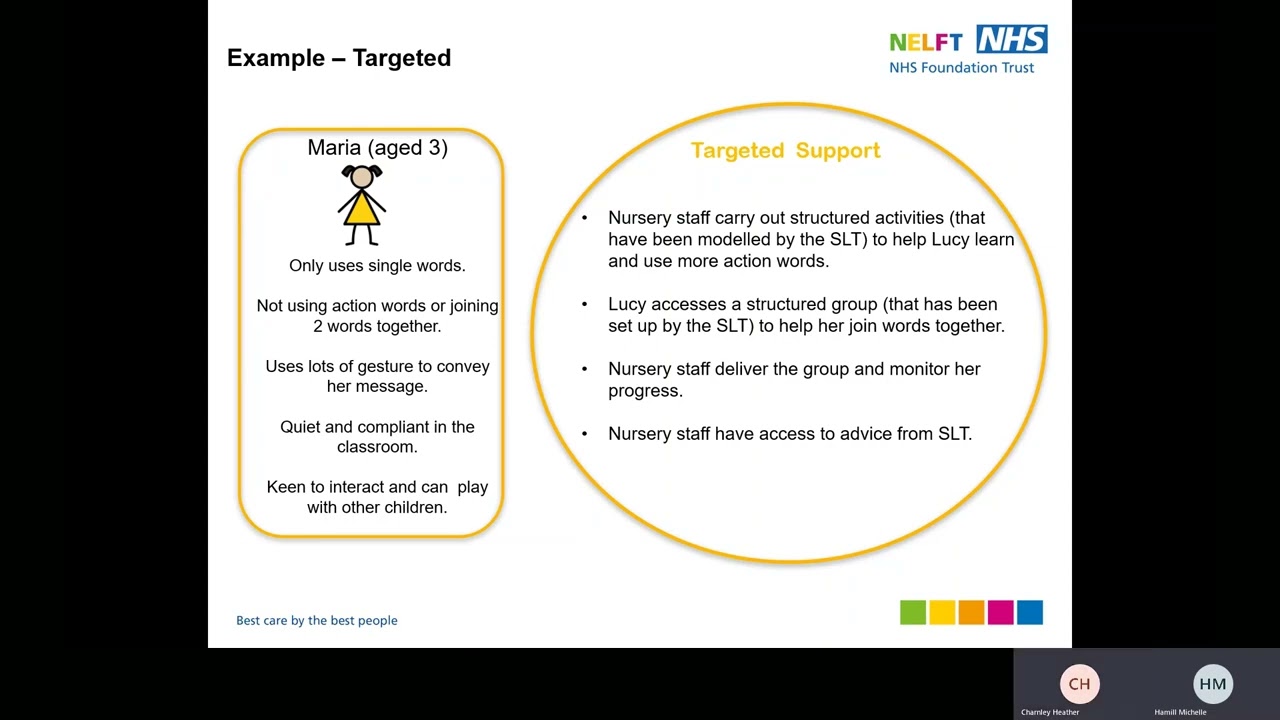 Levels of Support from the Speech and Language Therapy Service