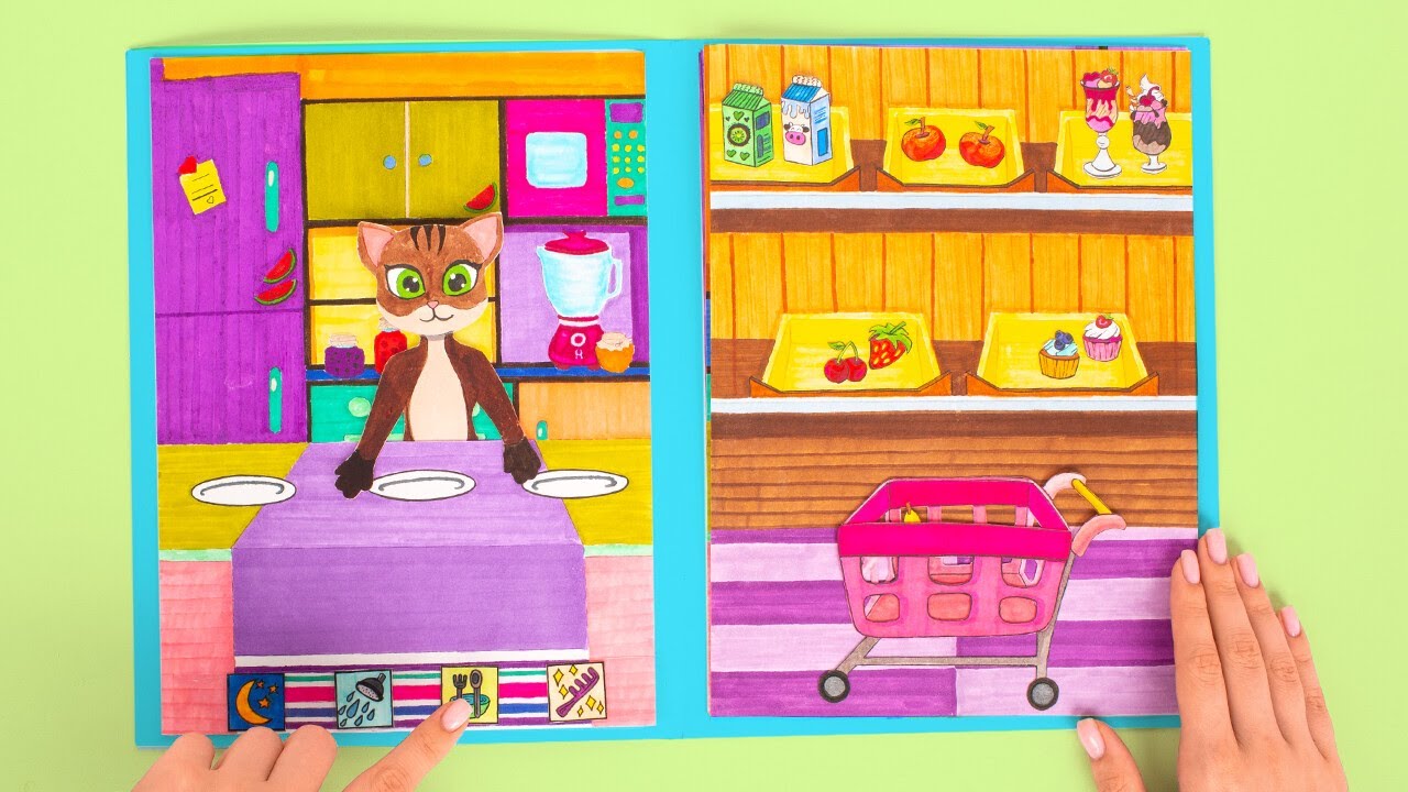 Hacemos una casa de papel para un gato || Casas de papel fáciles y caseras