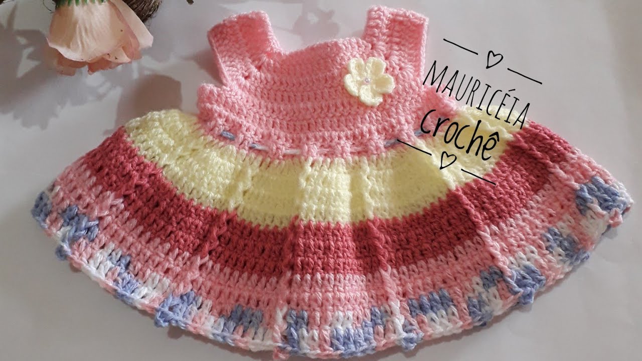 Vestido de crochê  para boneca baby alive