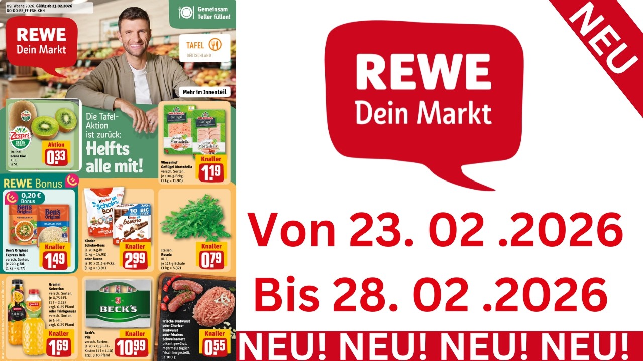 REWE Prospekte Angebote Werbung G&uuml;ltig von 23.02.2026  Werbung DE