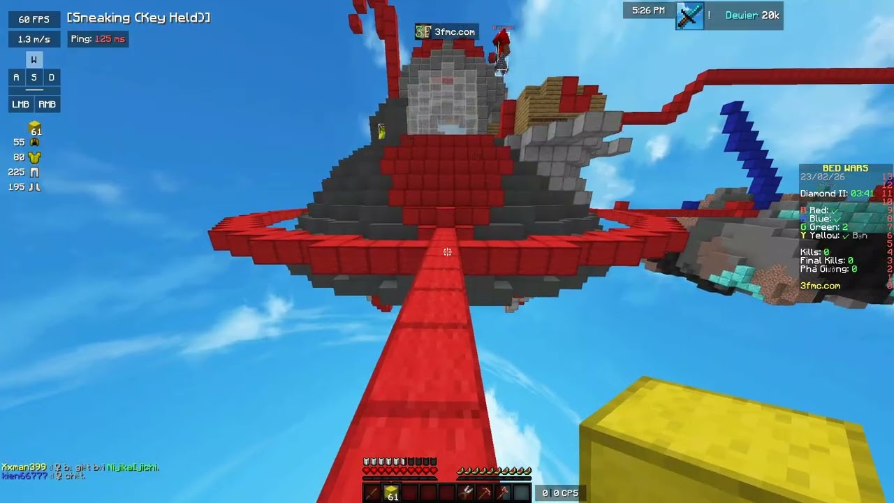 chơi bedwars đến khi tốt nghiệp cấp 3 #159 (học vui phết)