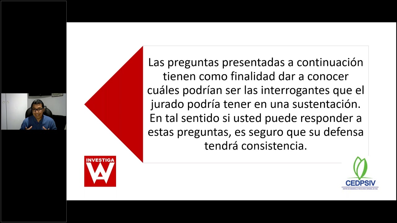 Preguntas más frecuentes que hacen los jurados en una sustentación de Tesis.   Dr.  Walter Abanto