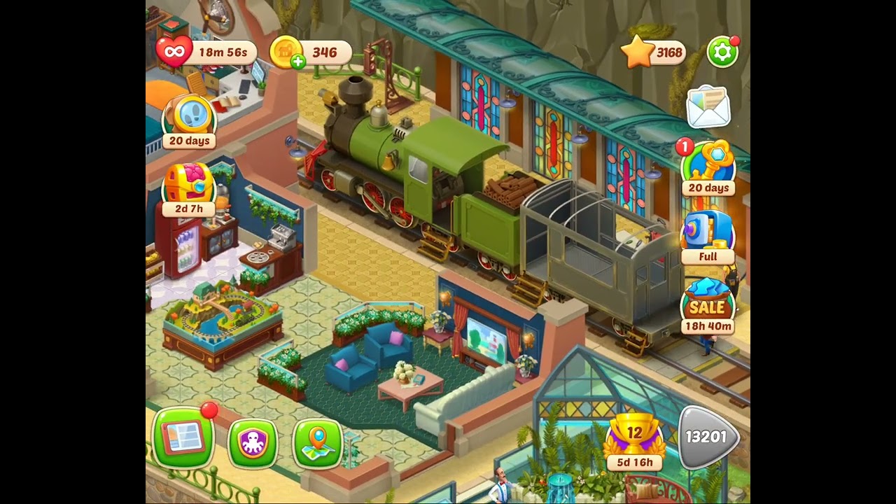 Homescapes. Mountain Estate. Railroad Station. Day 6.