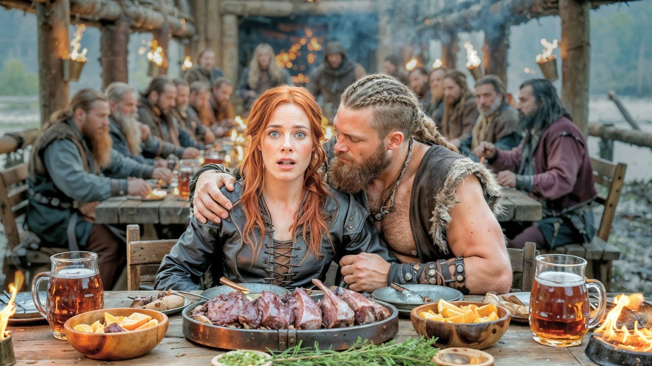 Seděla sama na svatební hostině — až do chvíle, kdy Viking řekl: „Chovej se, jako bys byla se mnou.“