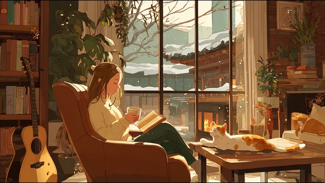 Warm Acoustic Guitar Instrumental Cafe Music for Studying Working Sleeping Calm Moments