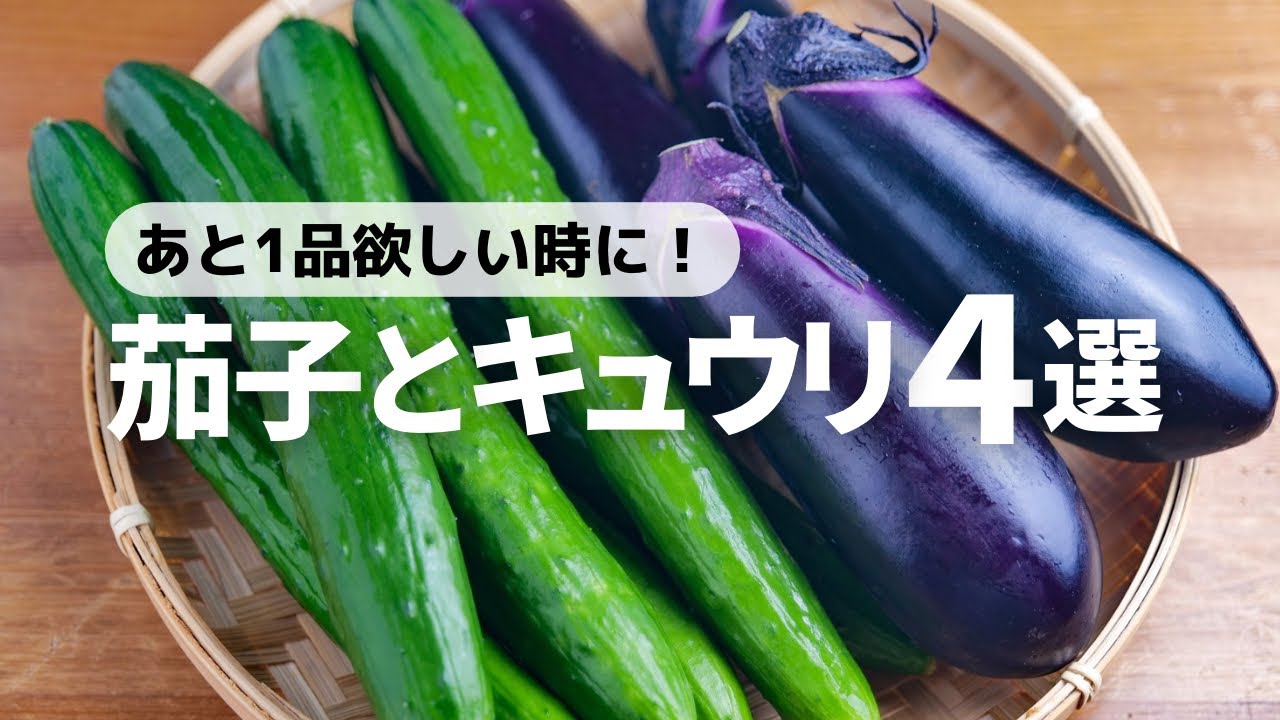 【きゅうりレシピ・なすレシピ】夏野菜のパパッと作れる簡単レシピ4品