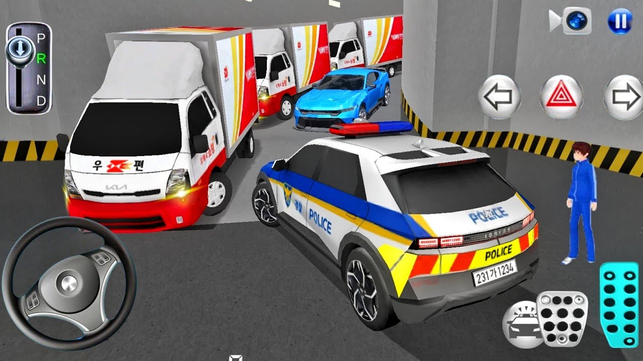 New Police Car Stuck in Parking Garage - 3D Driving Class 2026 - Car Game 3D Driving Class Gameplay