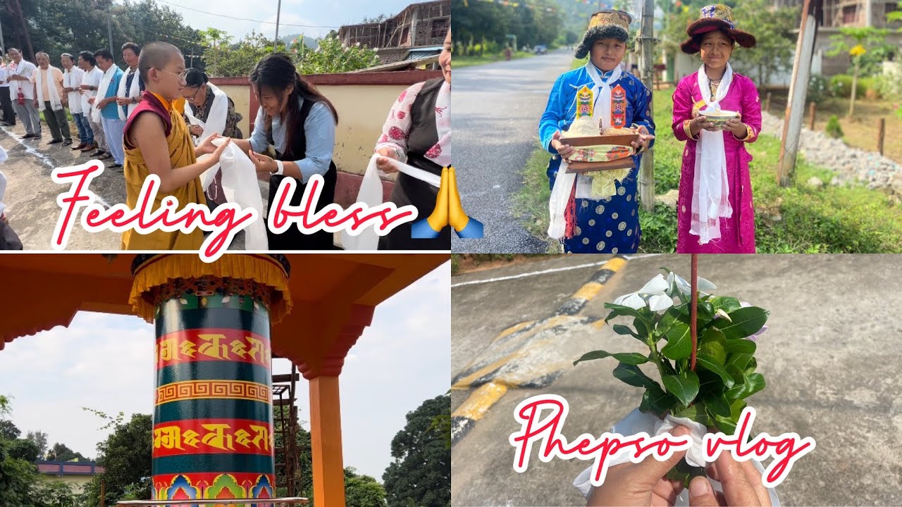 Drutop Rinpoche Yangsi visit to Odisha Tibetan settlement 🙏 #bless #tibetanvlogger #vlog //32
