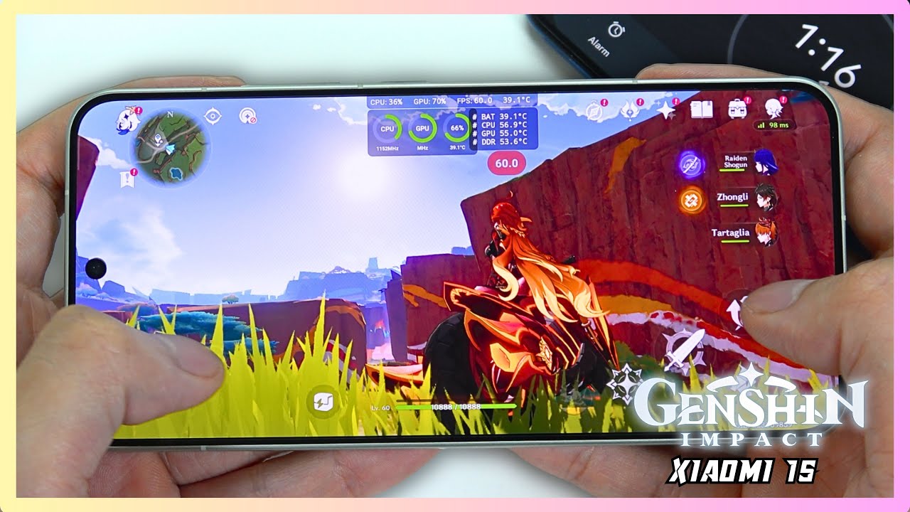 Xiaomi 15 Genshin Impact Gaming test | Snapdragon 8 Elite, 120Hz Display