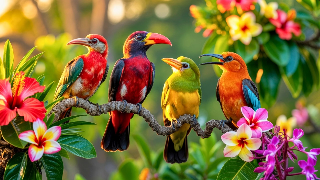 HAWAIIAN GUITAR for FOCUS & RELAXATION (Ki Ho’alu) | Birdsong Nature Ambience 4K (90 Min)
