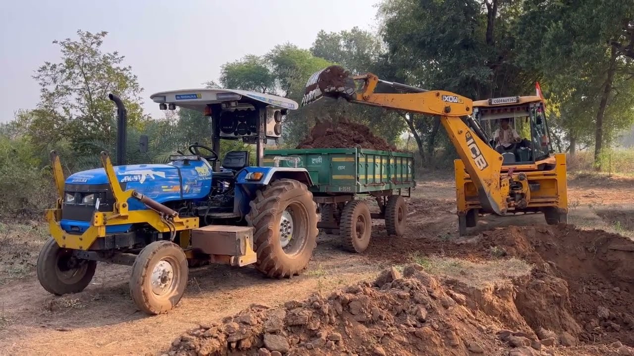 New 3dx Plus JCB Loading Red Mud Sonalika Rx 750 Tractor FullModification Tractor | JCB Loading 
