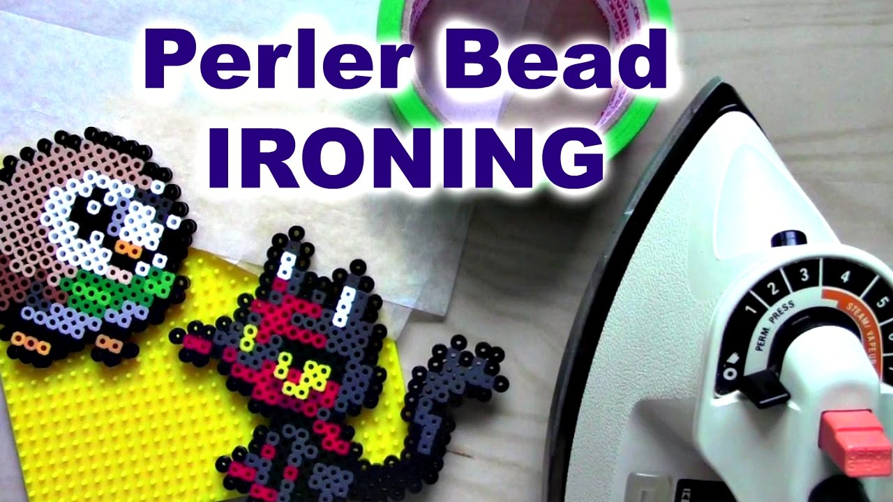 Как я приклеиваю бусины Perler (малярный скотч или прямое приклеивание)