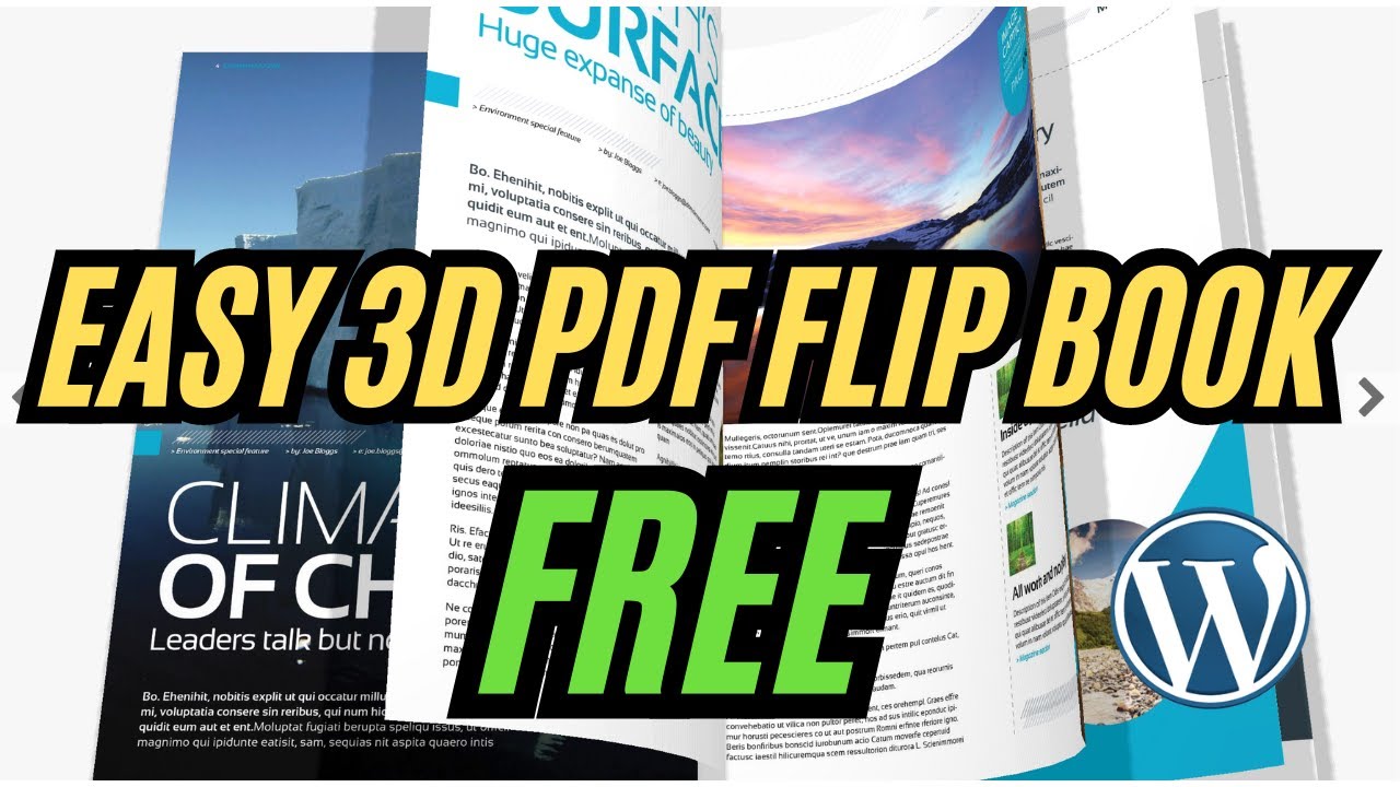 Как создать бесплатный просмотрщик PDF-книг с реалистичным 3D-экраном для сайта WordPress 2024