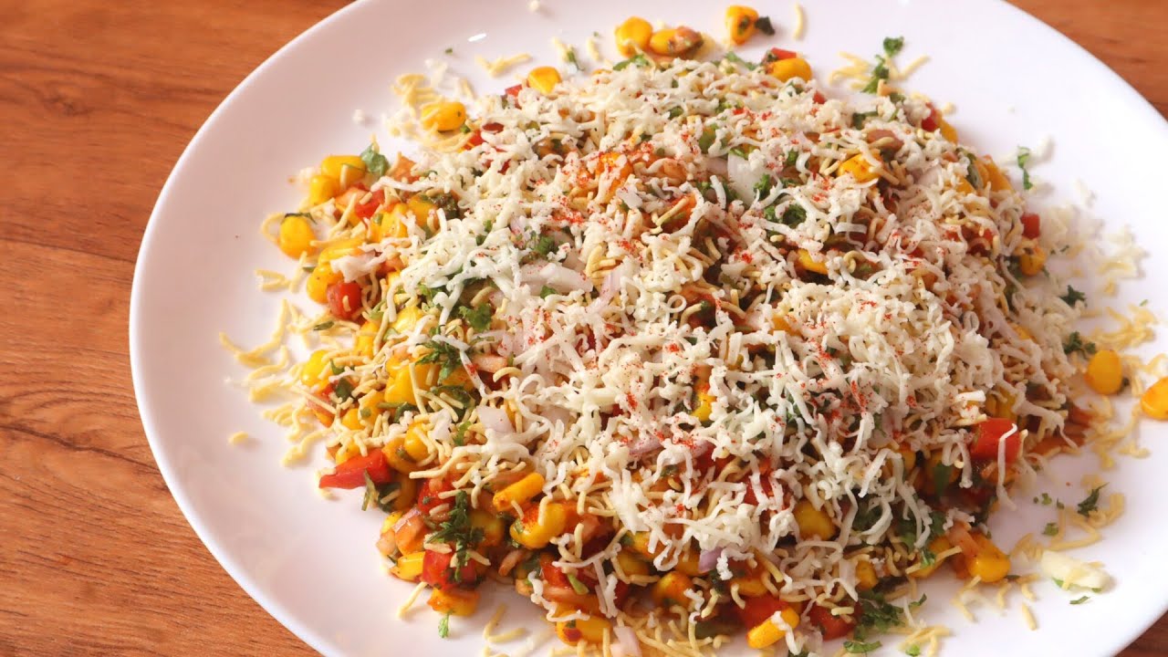 Masala Corn Chaat - मसाला कॉर्न चाट - Corn Chaat Recipe - Spicy Sweet Corn Chaat