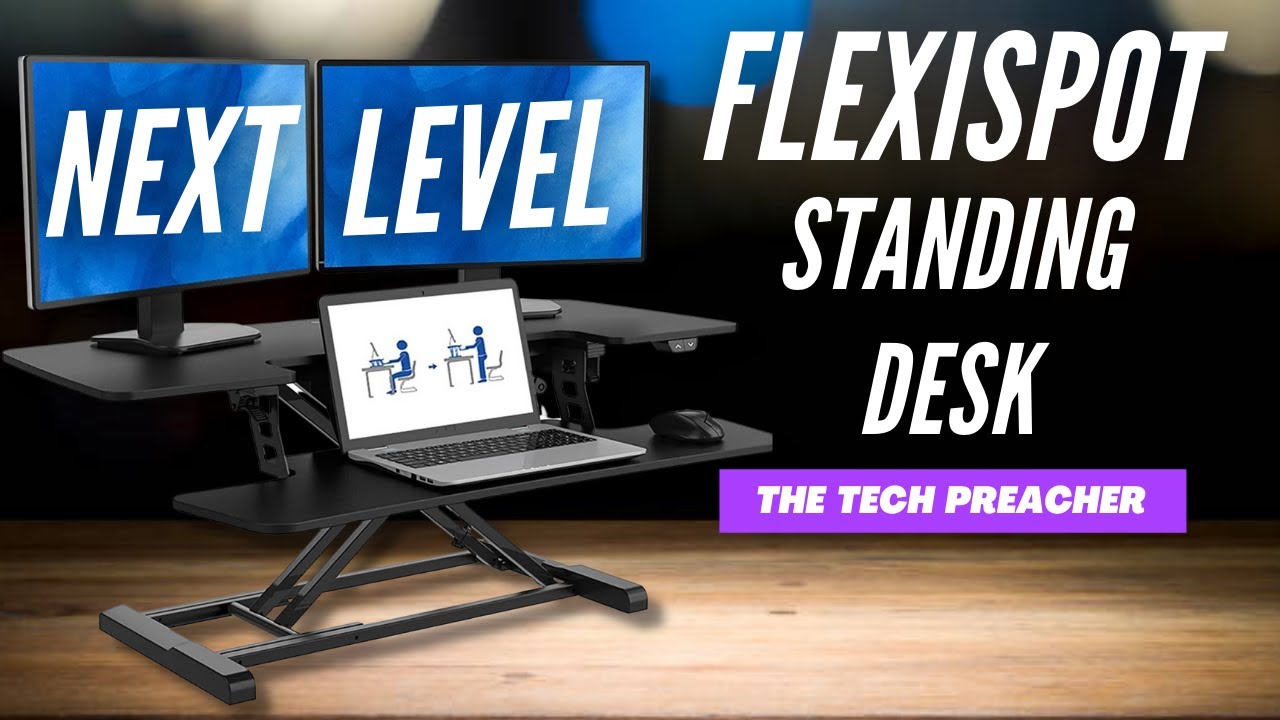 FlexiSpot Motorized Standing Desk Converter (EM7MB-US 36