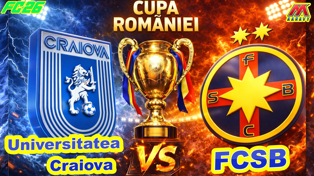 Universitatea Craiova vs FCSB - Cupa Romaniei Faza Grupelor Etapa 3 | FC 26 4K PS5