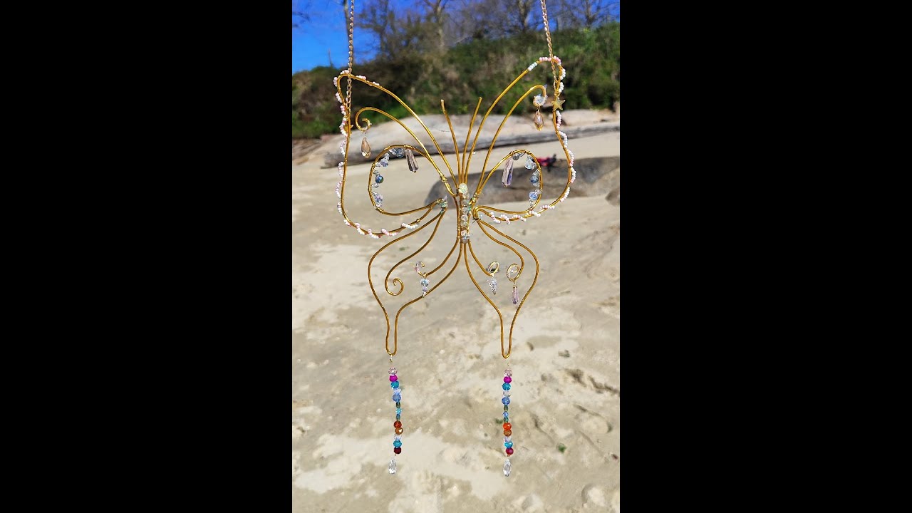 ✨ Cómo Hacer un Atrapasoles de Mariposa con Cristales 🦋 | DIY Mágico (parte 2 y final)🦋🦋