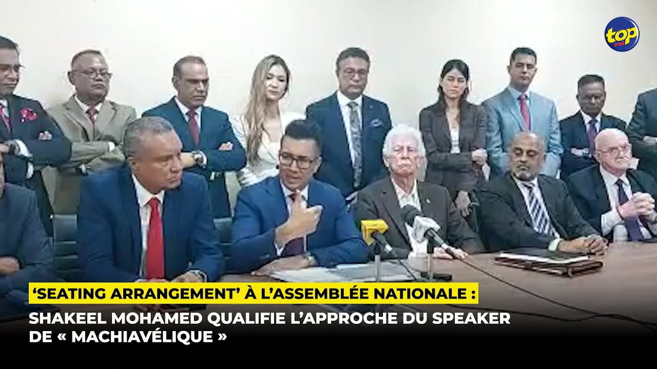 ‘Seating arrangement’ à l’Assemblée nationale: Shakeel Mohamed qualifie l’approche du Speaker...