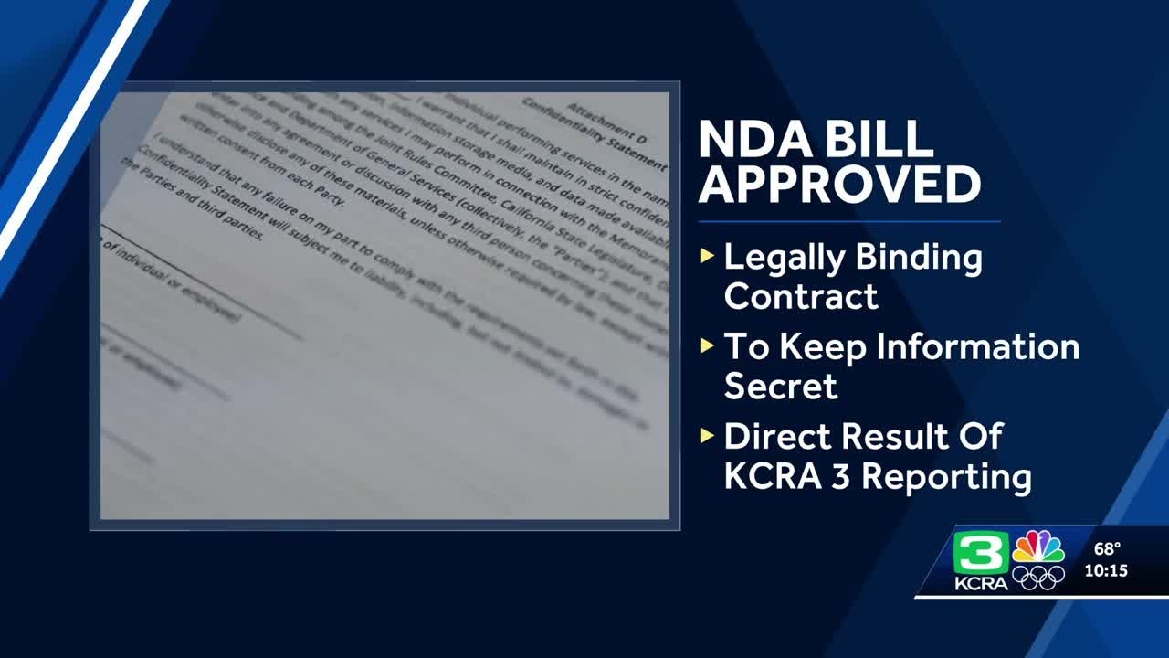 California lawmakers approve bill making NDAs for state law decisions a crime