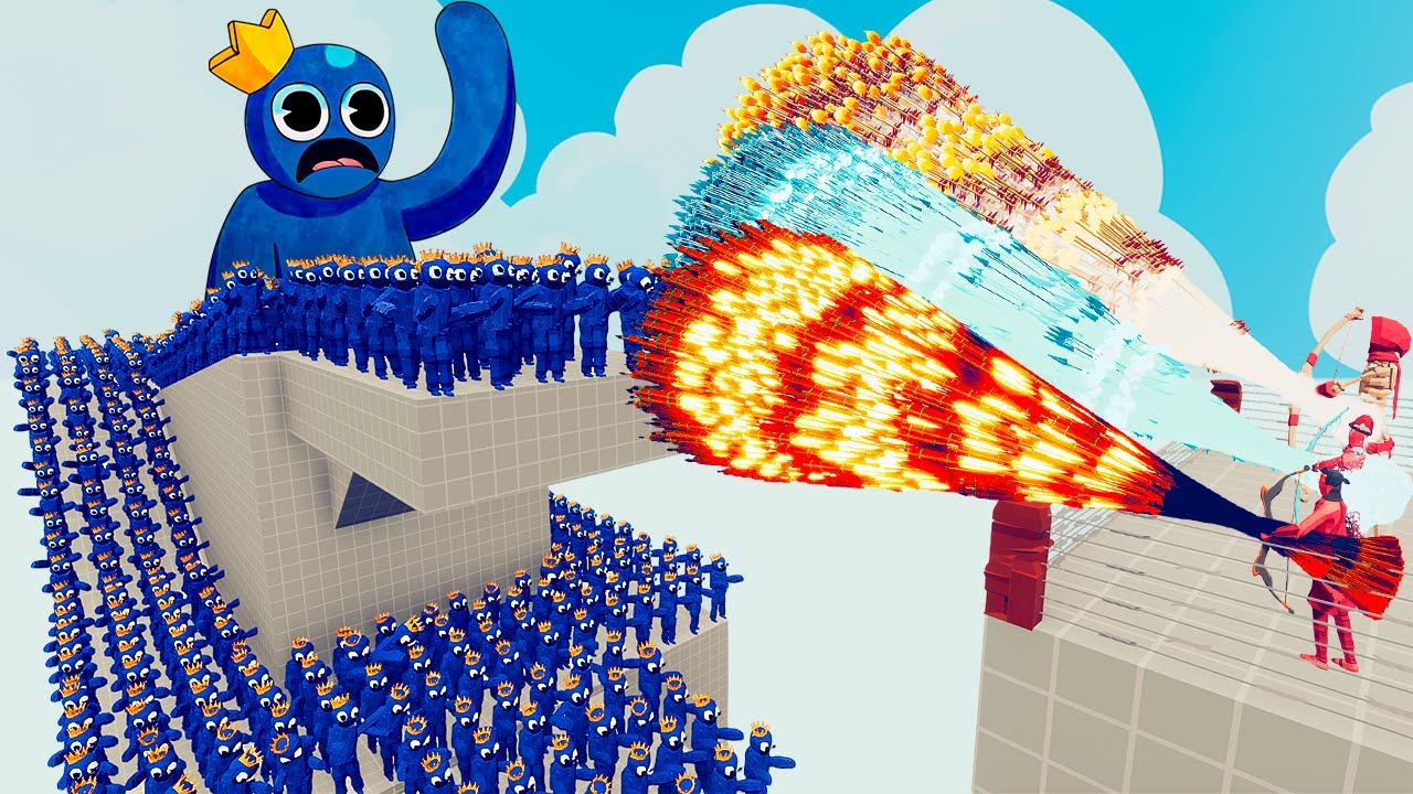 100x BLUE RAINBOW FRIEND + 2x GIANT vs 3x EVERY GOD - Totally Accurate Battle Simulator TABS