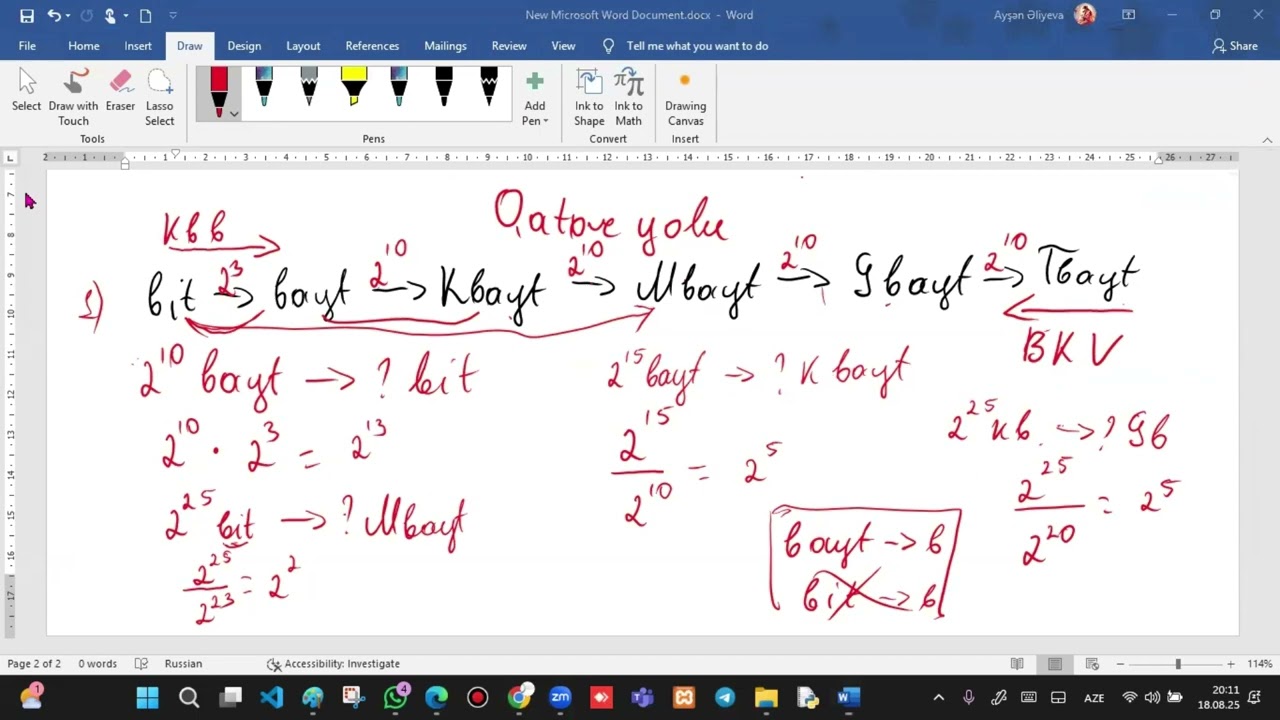 İnformatikada Ölçü Vahidləri | Bit, Bayt, KB, MB  Sadə İzah 1ci hissə | Ayşən Əliyeva. #informatika 