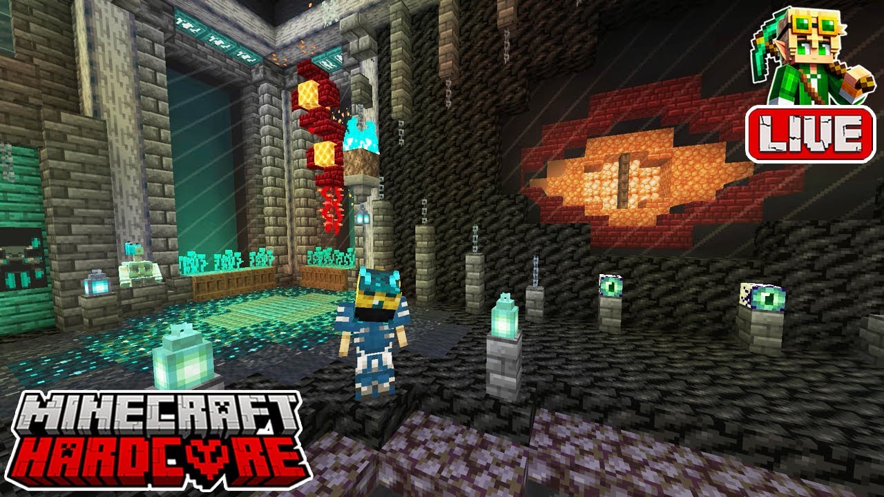 🔴 LIVE 🔴 Detailing a Warden Throne Room in my 53,500 Day Hardcore Minecraft World