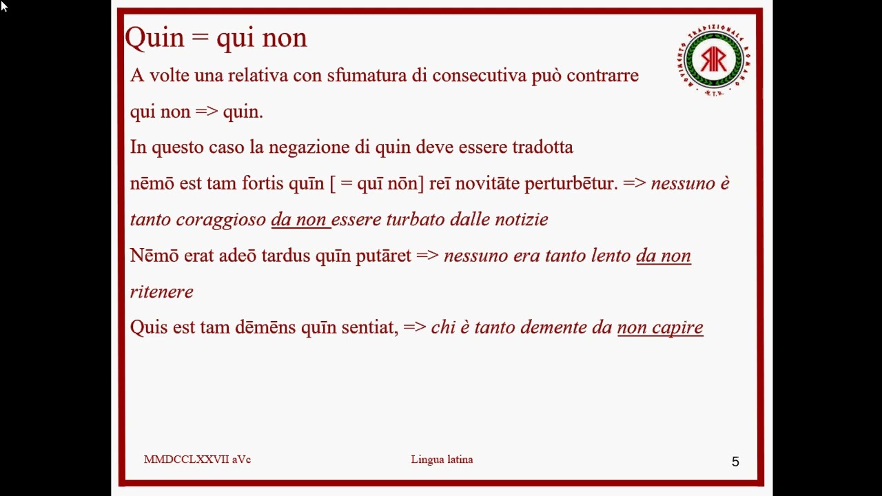 latino 097: non dubito quin... a prova di LADRO