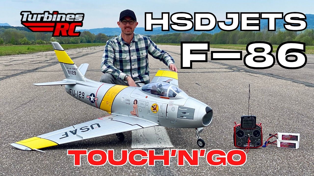 HSDJETS F-86 120mm EDF Jet PNP | AEROBATICS & TOUCH'N'GO | (English/Français) 4K 60fps