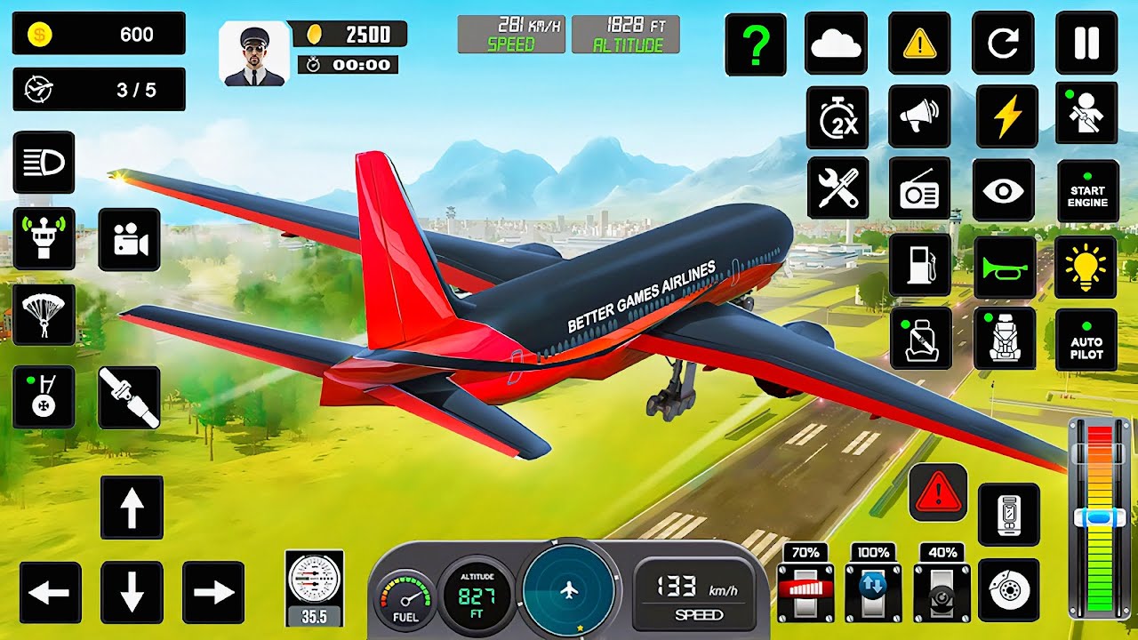 Flight Airplane City Pilot Simulator - Plane Boeing Emergency Landing - Android Gameplay