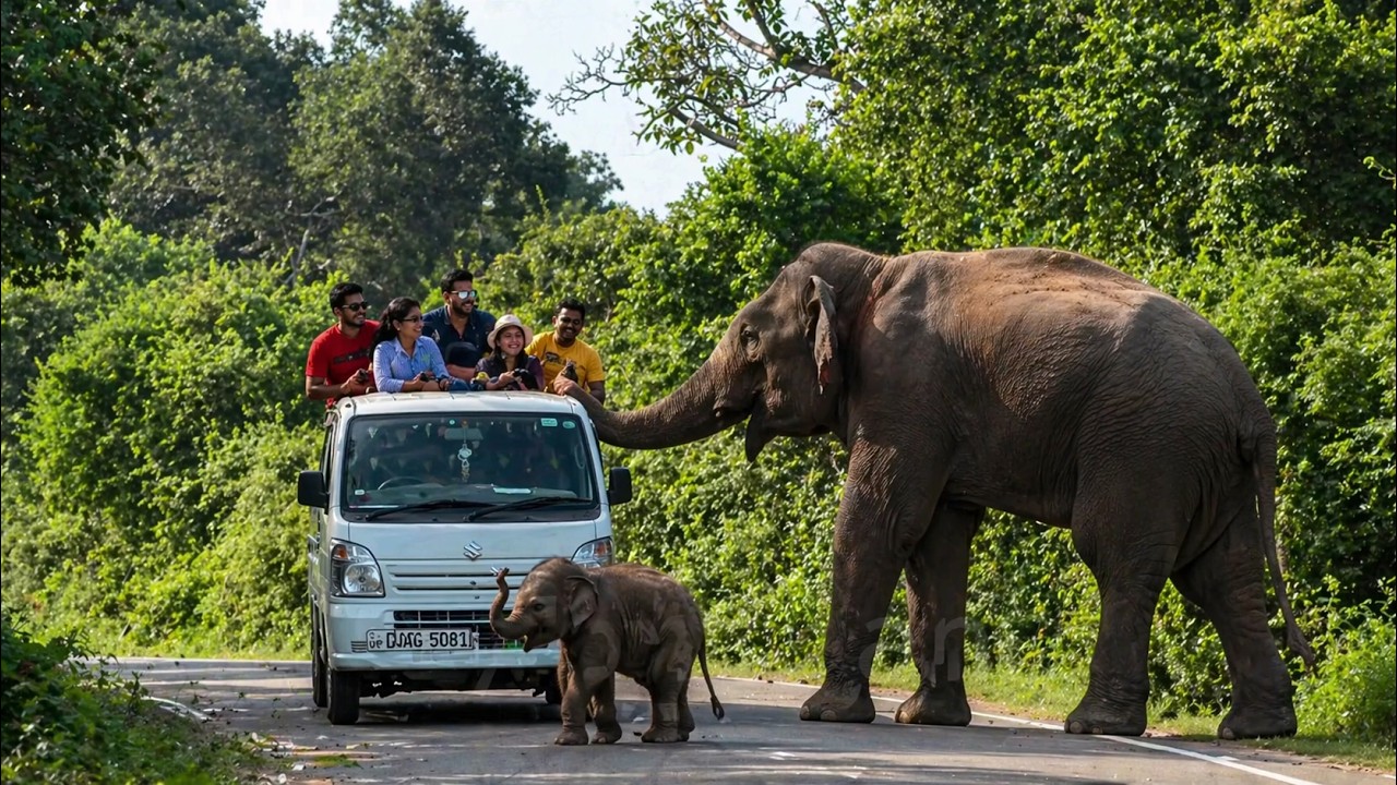 Out of Nowhere&hellip; Chaos on the Road! Elephant vs Van