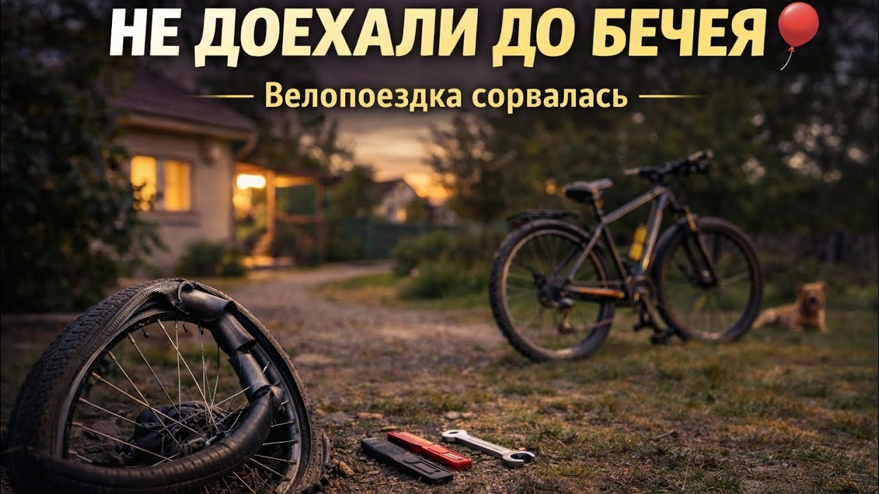 Поехали снимать Бечей — взорвалось колесо.Неожиданная история.