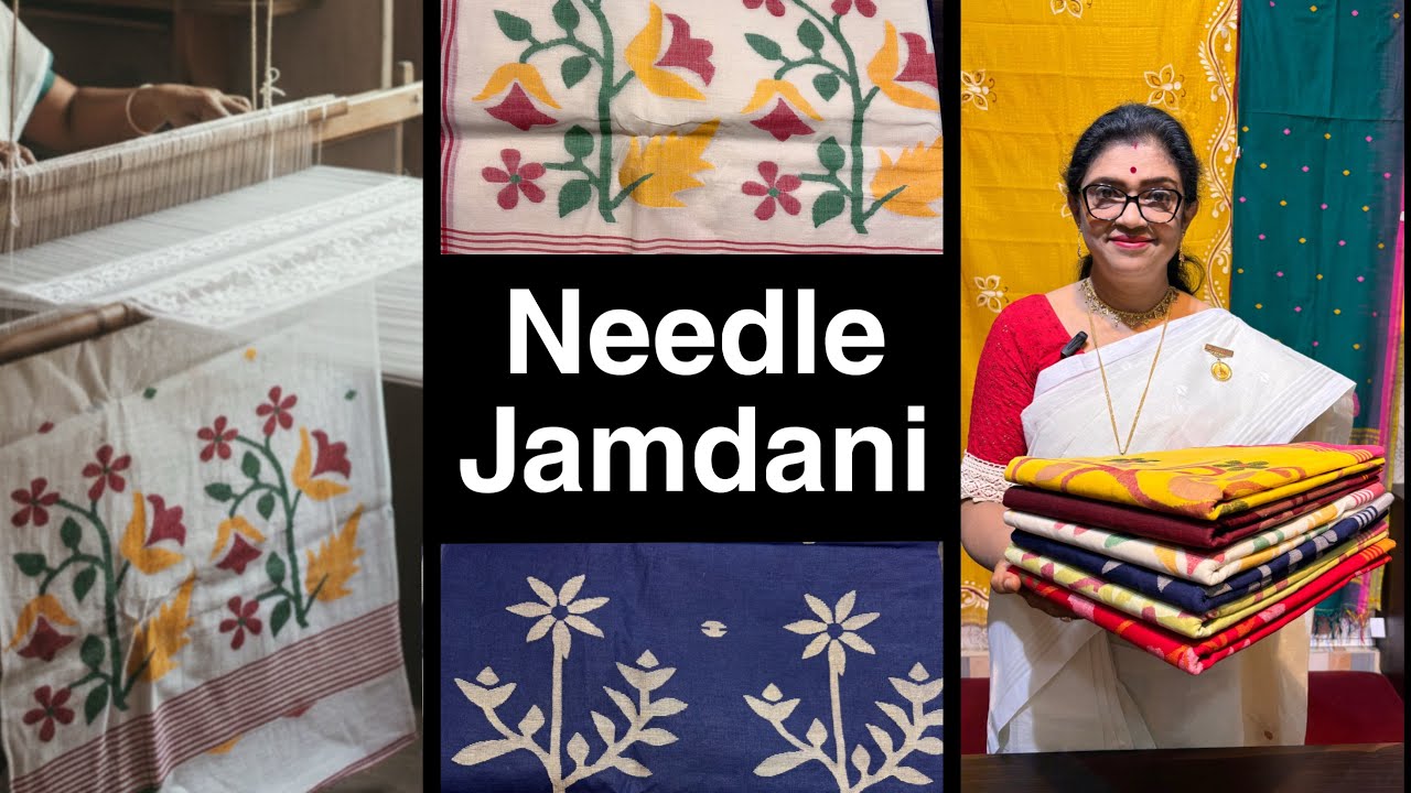 Cotton Jamdani Sarees| Handwoven Jamdani Sarees| Bengal Handlooms| Bengal Cotton Tant Jamdani Sarees