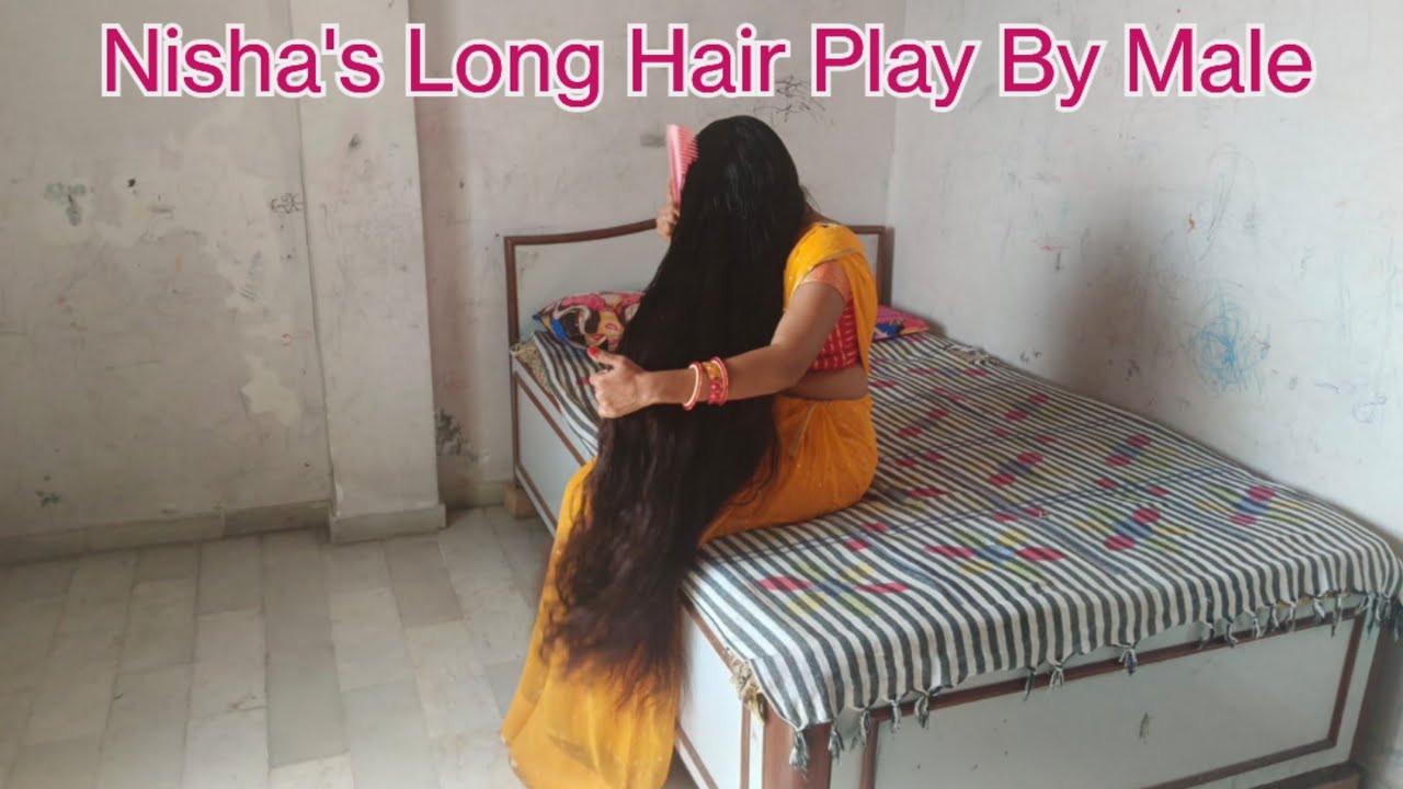 Nisha's Long Hair Play By Male At Home
