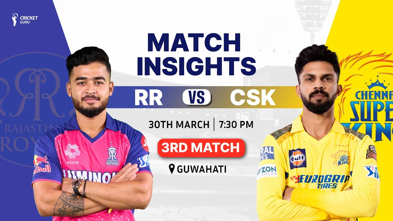 IPL 2026: RR vs CSK 3rd Match Preview | Playing 11, Pitch Report