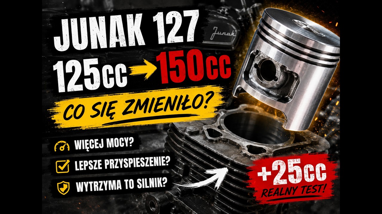 Piston swap 125cc to 150cc #junak 127 adventures