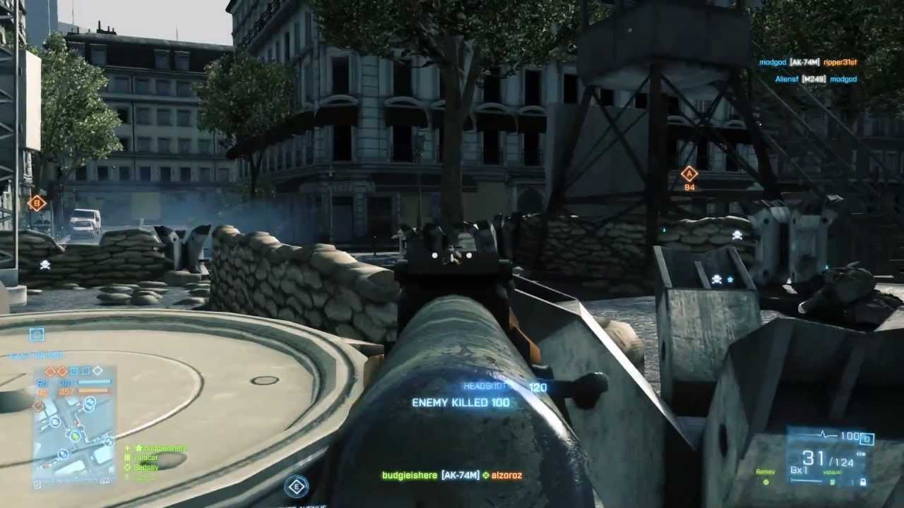 Battlefield 3 - Seine Crossing 64p Conquest Gameplay (HD)