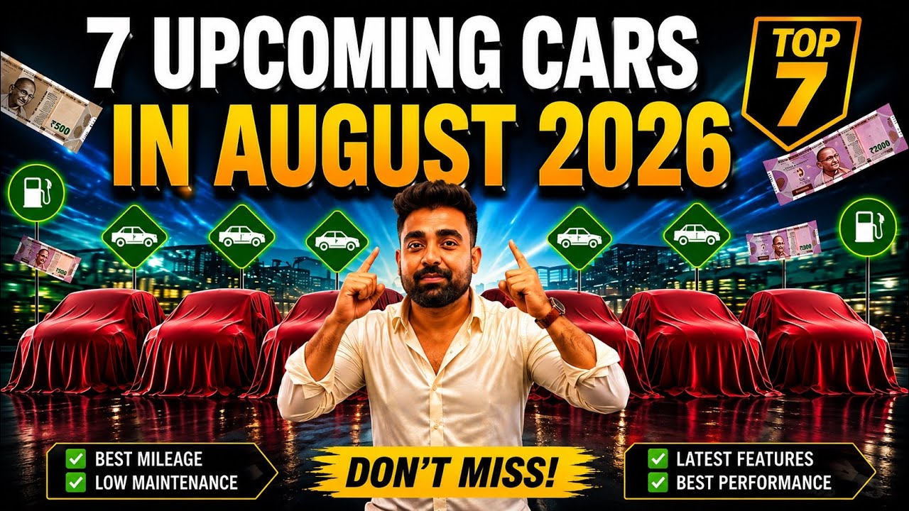     August 2026 में लॉन्च होंगी 7 नई कारें 😱 | Upcoming Cars India 2026