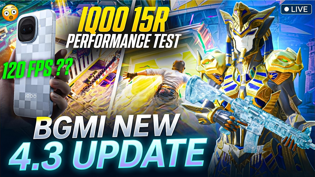 FINALLY BGMI 4.3 UPDATE IS HERE IQOO 15R BGMI 120 FPS  🔥 #bgmi #iqoo15r #120fps #4.3update