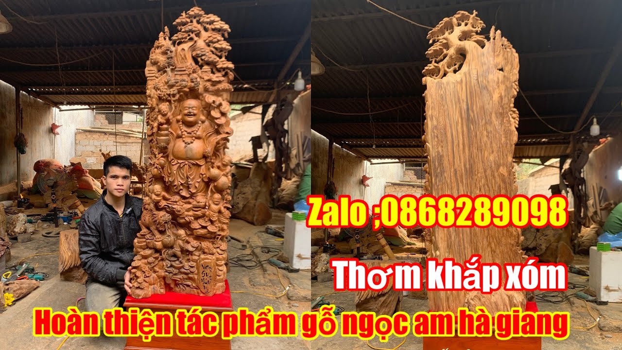 Báo giá tác phẩm di lặc ngũ phúc gỗ quý phong thủ NGỌC AM HÀ GIANG  siêu thơm zalo ;0868289098