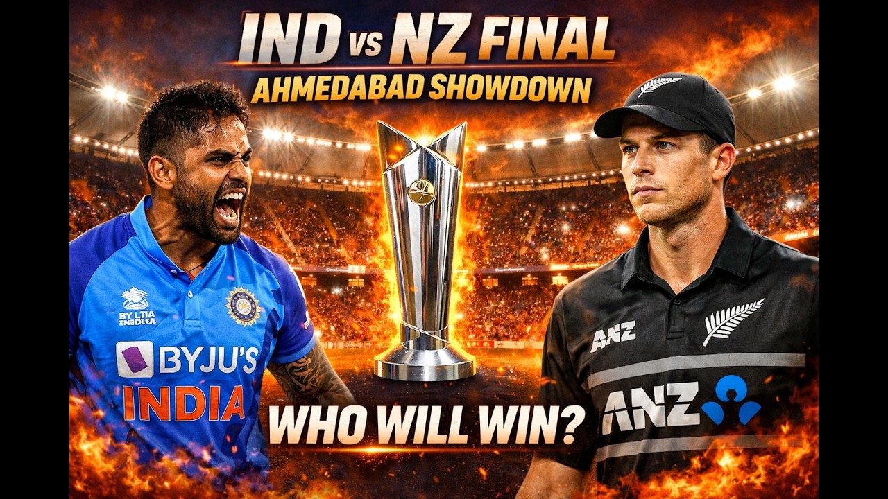 India vs New Zealand Final 2026 | Ahmedabad Pitch Report, Stats & Match Prediction