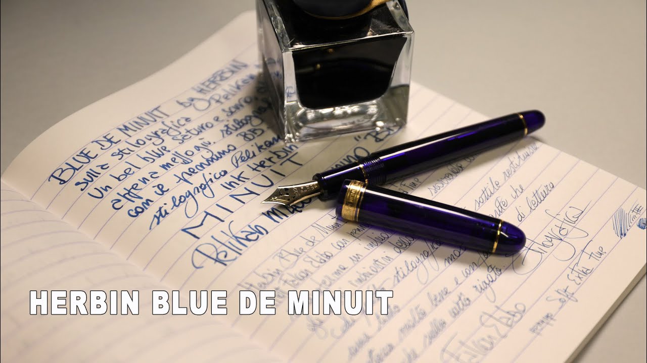 Inchiostro Herbin blue de minuit essentielles - full test