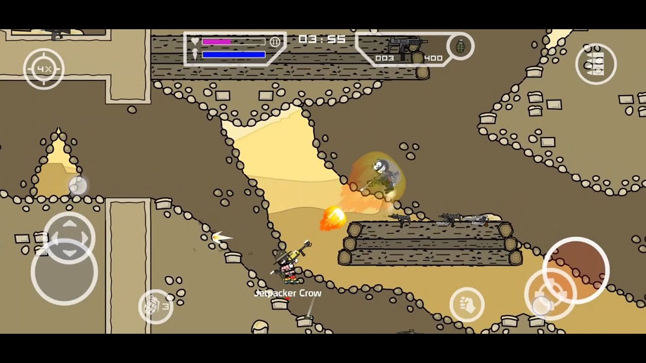 Ruling in Mini Militia Doodle Army 2 Underground Map With 18 Kills