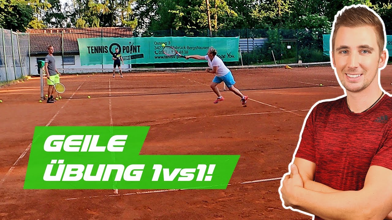 Tennis Netzangriff üben ⚡ Action ohne Ende mit dieser 1vs1 Tennisübung