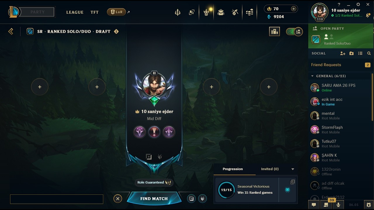 LEAGUE OF LEGENDS TR SERVERI SİLVERDAN GOLDA ÇIKIYORUZ