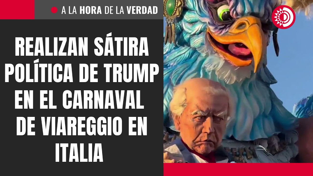Realizan sátira política de Trump en el carnaval de  Viareggio en Italia
