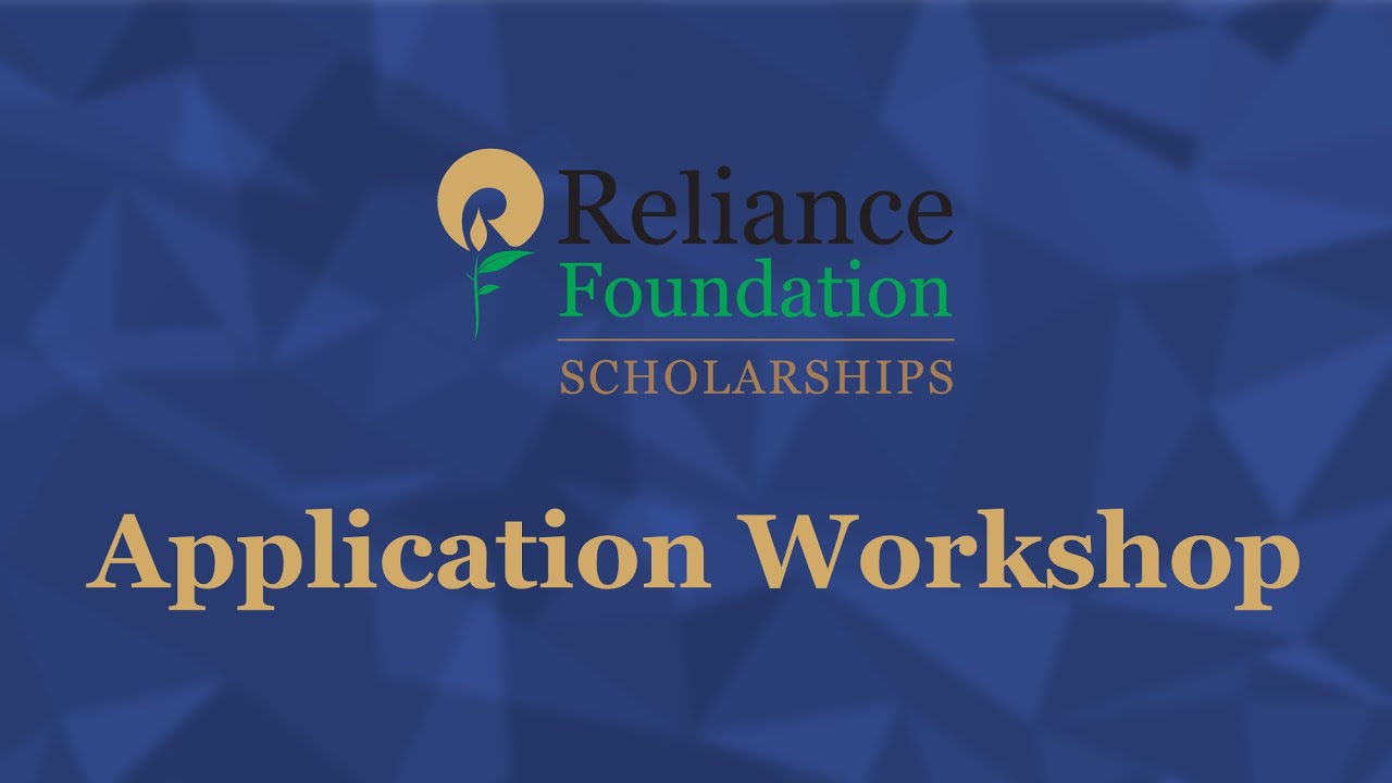 🎓 Reliance Foundation Scholarships | Application Workshop 🎓