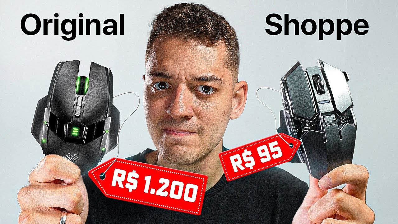 Testei a réplica da shopee do MOUSE RARO e CARO da Razer