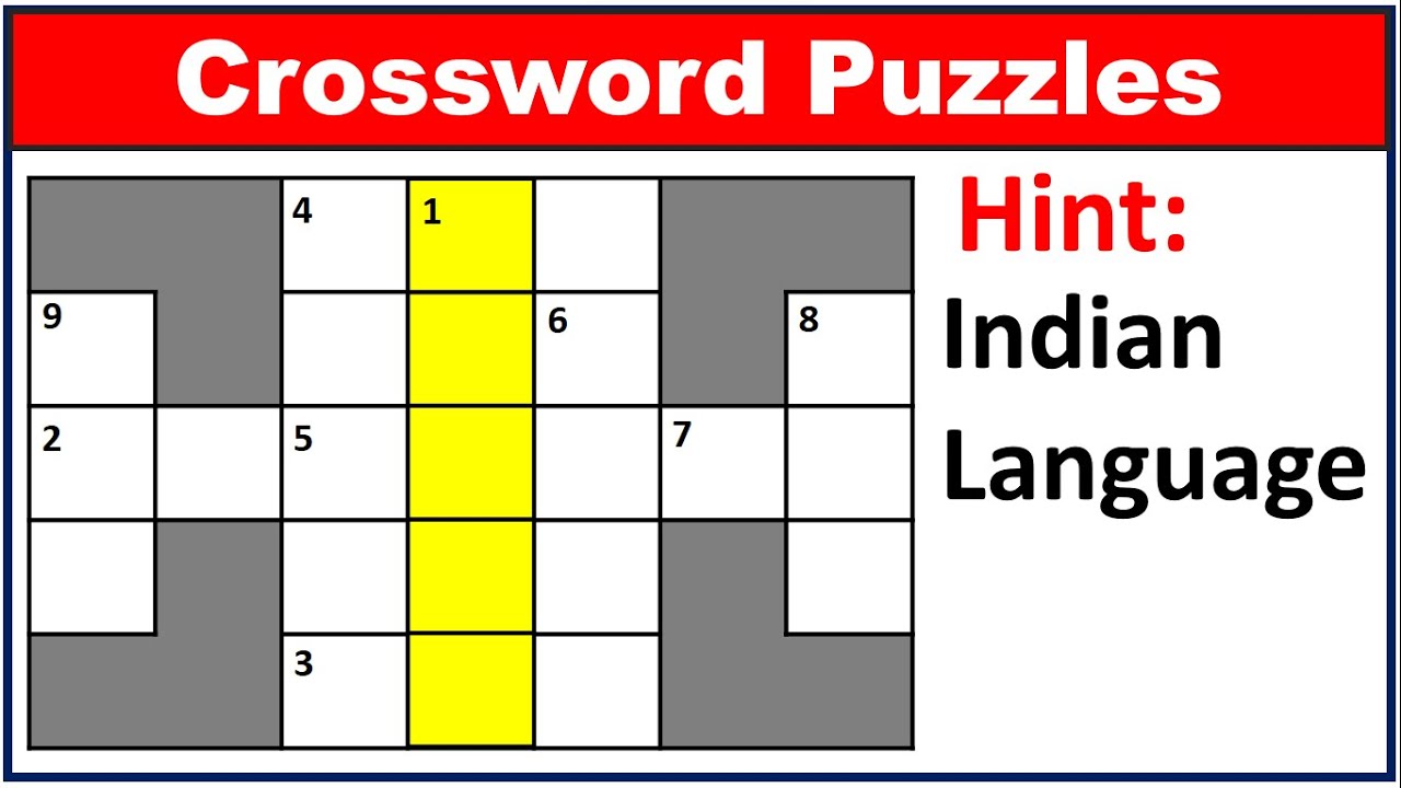 Crossword Puzzles-51 | Can you guess the words using HINT ? Crossword Puzzle game | English Riddle