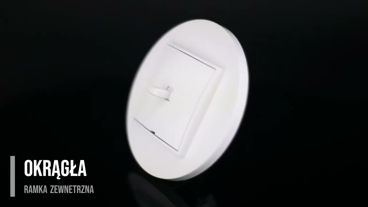 Karlik Mini włączniki amerykańskie okrągłe, zaokrąglone kolor biały prezentacja produktu
