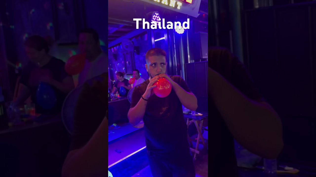 Laughing gas challenge in Thailand 😷😷 #thailand #pattaya #masti #funny